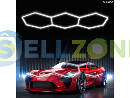 Γραμμικός φωτισμός LED "Honeycomb" - 3 εξάγωνα για γκαράζ και ανταλλακτικά αυτοκινήτων – DUa660